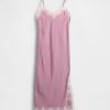 Maxi-Slip-Kleid mit Spitzenbesatz Maxi-Slip-Kleid mit Spitzenbesatz