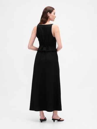 Maxi-Westenkleid aus Leinenmischung