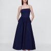 Maxikleid aus Baumwollgaze mit gemischten Materialien Maxikleid aus Baumwollgaze mit gemischten Materialien
