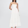 Maxikleid aus Baumwollgaze mit gemischten Materialien Maxikleid aus Baumwollgaze mit gemischten Materialien