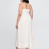 Maxikleid aus Baumwollgaze mit gemischten Materialien Maxikleid aus Baumwollgaze mit gemischten Materialien