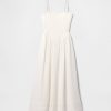 Maxikleid aus Baumwollgaze mit gemischten Materialien Maxikleid aus Baumwollgaze mit gemischten Materialien