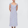Maxikleid aus Crêpe mit Herzausschnitt Maxikleid aus Crêpe mit Herzausschnitt