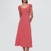 Maxikleid aus Crêpe mit Herzausschnitt Maxikleid aus Crêpe mit Herzausschnitt