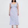 Maxikleid aus Crêpe mit Herzausschnitt Maxikleid aus Crêpe mit Herzausschnitt