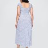Maxikleid aus Crêpe mit Herzausschnitt Maxikleid aus Crêpe mit Herzausschnitt