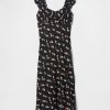 Maxikleid aus Crêpe mit Herzausschnitt Maxikleid aus Crêpe mit Herzausschnitt