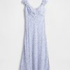 Maxikleid aus Crêpe mit Herzausschnitt Maxikleid aus Crêpe mit Herzausschnitt