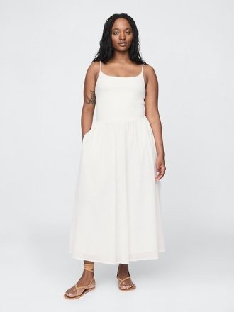 Maxikleid aus kompaktem Jersey-Mix