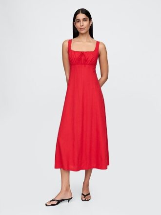 Maxikleid aus Leinenmischung