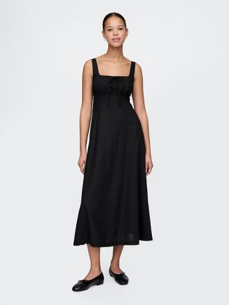 Maxikleid aus Leinenmischung