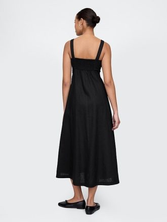 Maxikleid aus Leinenmischung