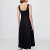 Maxikleid aus Leinenmischung mit eckigem Ausschnitt Maxikleid aus Leinenmischung mit eckigem Ausschnitt