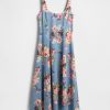 Maxikleid aus Leinenmischung mit eckigem Ausschnitt Maxikleid aus Leinenmischung mit eckigem Ausschnitt