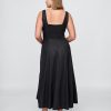 Maxikleid aus Leinenmischung mit eckigem Ausschnitt Maxikleid aus Leinenmischung mit eckigem Ausschnitt
