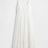 Maxikleid aus Leinenmischung mit eckigem Ausschnitt Maxikleid aus Leinenmischung mit eckigem Ausschnitt