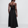 Maxikleid aus Leinenmischung mit gerafftem Oberteil Maxikleid aus Leinenmischung mit gerafftem Oberteil