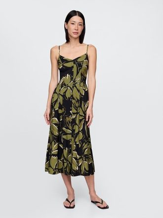 Maxikleid mit Blumenmuster und V-Ausschnitt