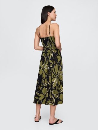 Maxikleid mit Blumenmuster und V-Ausschnitt