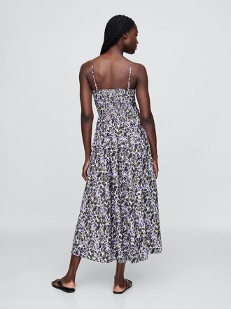 Maxikleid mit Blumenmuster und V-Ausschnitt