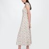 Maxikleid mit Flügelärmeln aus Leinenmischung Maxikleid mit Flügelärmeln aus Leinenmischung
