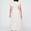 Maxikleid mit Flügelärmeln aus Leinenmischung Maxikleid mit Flügelärmeln aus Leinenmischung