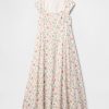 Maxikleid mit Flügelärmeln aus Leinenmischung Maxikleid mit Flügelärmeln aus Leinenmischung