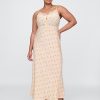 Maxikleid mit Herzausschnitt und Krepp-Spitzenbesatz Maxikleid mit Herzausschnitt und Krepp-Spitzenbesatz
