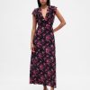 Maxikleid mit Rüschen und V-Ausschnitt Maxikleid mit Rüschen und V-Ausschnitt