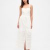 Maxikleid mit Spitzenbesatz