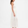 Maxikleid mit Spitzenbesatz
