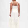 Maxikleid mit Spitzenbesatz