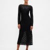 Maxikleid mit Spitzenärmeln