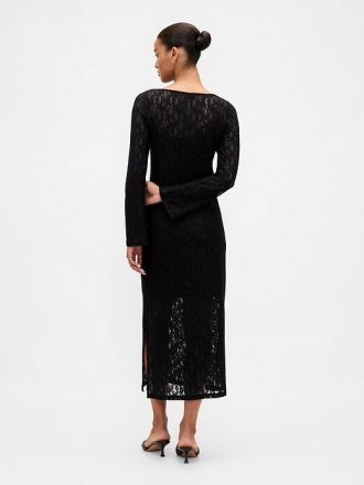 Maxikleid mit Spitzenärmeln