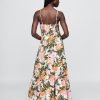 Maxikleid mit Stufendesign und Bindeband vorn Maxikleid mit Stufendesign und Bindeband vorn