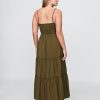 Maxikleid mit Stufendesign und Bindeband vorn Maxikleid mit Stufendesign und Bindeband vorn