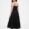 Maxikleid mit Stufendesign und Bindeband vorn Maxikleid mit Stufendesign und Bindeband vorn