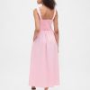 Maxikleid mit tiefer Taille und Nähten