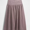 Maxirock aus Popeline mit tiefer Taille