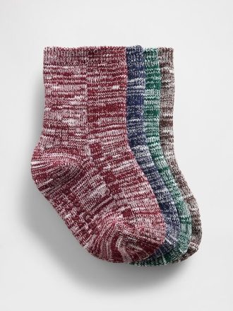 Melierte Crew-Socken für Babys und Kleinkinder (4er-Pack)