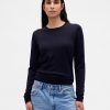 Merino-Pullover mit Rundhalsausschnitt