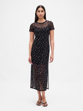 Mesh-Maxikleid