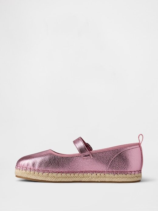 Metallic-Mary-Jane-Espadrilles für Kinder Metallic-Mary-Jane-Espadrilles für Kinder