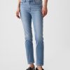 Mid Rise Vintage Slim Jeans mit geteiltem Saum Mid Rise Vintage Slim Jeans mit geteiltem Saum