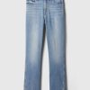 Mid Rise Vintage Slim Jeans mit geteiltem Saum Mid Rise Vintage Slim Jeans mit geteiltem Saum
