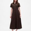 Midi-Hemdkleid aus Leinenmischung Midi-Hemdkleid aus Leinenmischung