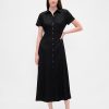Midi-Hemdkleid aus Leinenmischung Midi-Hemdkleid aus Leinenmischung