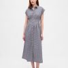 Midi-Hemdkleid aus Popeline Midi-Hemdkleid aus Popeline