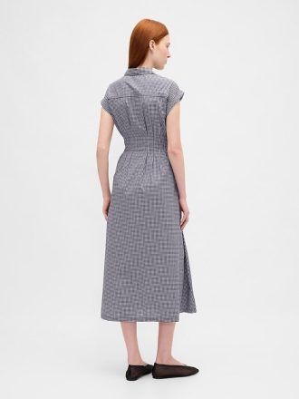 Midi-Hemdkleid aus Popeline