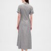 Midi-Hemdkleid aus Popeline mit Rollkragen